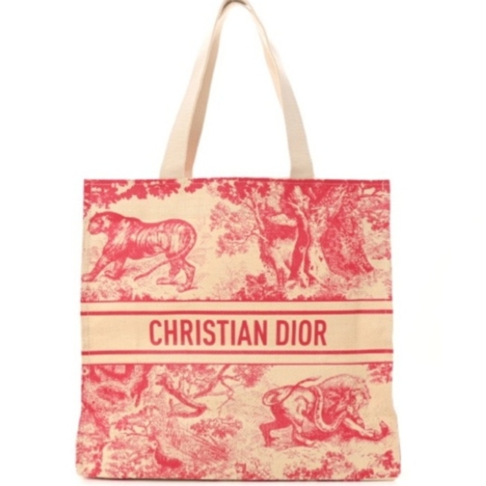 Christian Dior Pink/Cream Tote